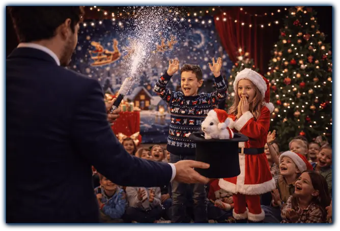 Magicien pour Noël -Spectacle de magie sur le thème de Noël à l'Île d'Oléron